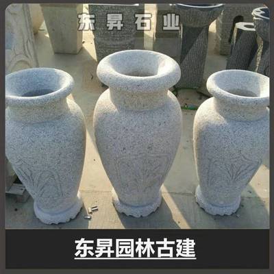 戶(hù)外石雕花盆 景觀花缽 大理石歐式花盆廠家